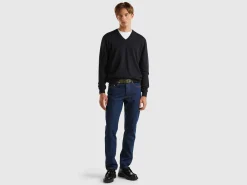 V-neck sweater in pure cotton