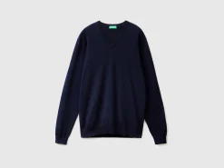 V-neck sweater in pure cotton