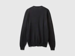 V-neck sweater in pure cotton