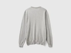 V-neck sweater in pure cotton
