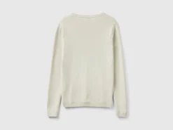 V-neck sweater in pure cotton