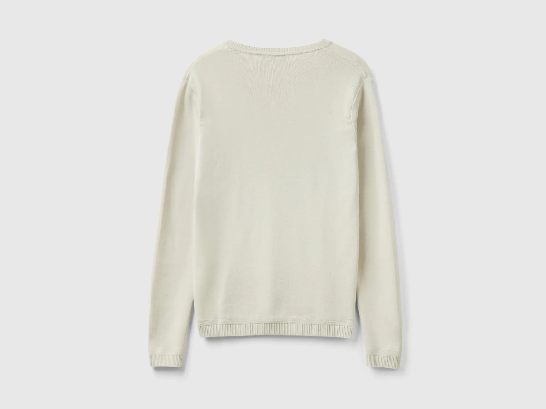 V-neck sweater in pure cotton