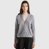 V-neck sweater in pure Merino wool