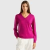 V-neck sweater in pure Merino wool