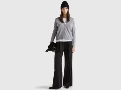 V-neck sweater in pure Merino wool