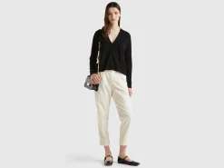 V-neck sweater in pure Merino wool