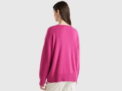V-neck sweater in wool blend