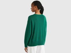V-neck sweater in wool blend
