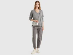 V-neck sweater in wool blend