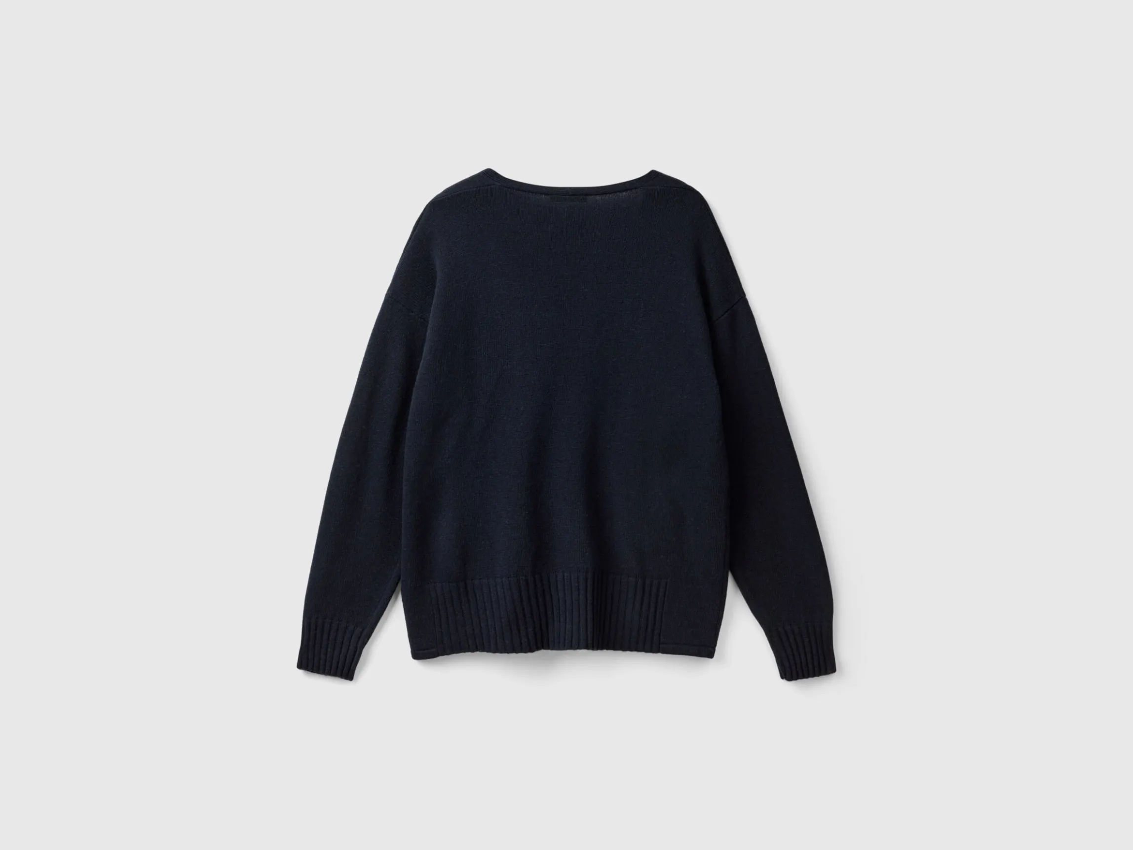 V-neck sweater in wool blend