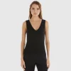 V-neck tank top with lurex