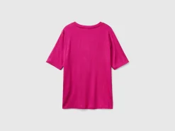 V-neck t-shirt in stretch viscose