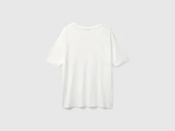 V-neck t-shirt in stretch viscose