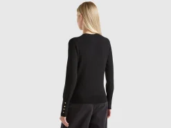 V-neck viscose blend sweater