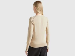 V-neck viscose blend sweater
