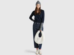 V-neck viscose blend sweater