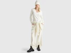 V-neck viscose blend sweater