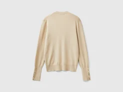 V-neck viscose blend sweater