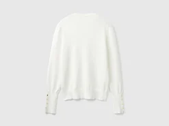 V-neck viscose blend sweater