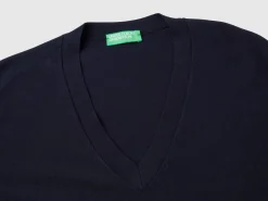 V-neck viscose blend sweater