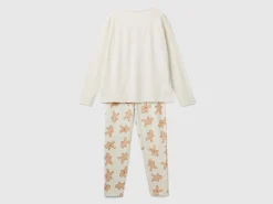 Warm pyjamas with biscuit print