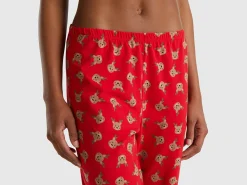 Warm pyjamas with reindeer print