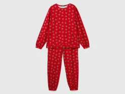 Warm pyjamas with reindeer print