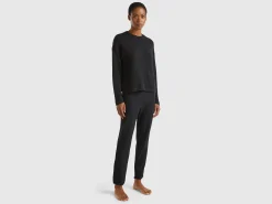 Warm stretch cotton top