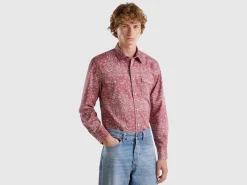 Western style shirt with bandana print
