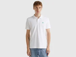 White slim fit polo
