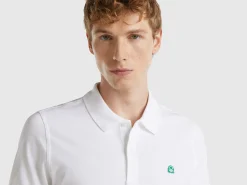 White slim fit polo