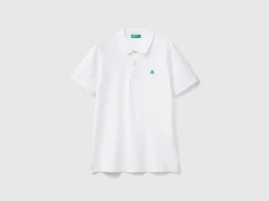 White slim fit polo