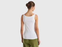 White tank top in pure cotton