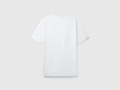 White t-shirt in slub cotton