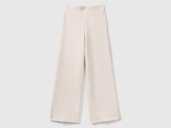 Wide chenille trousers