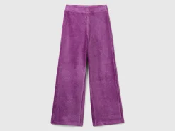 Wide chenille trousers