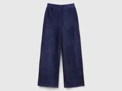 Wide chenille trousers