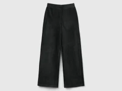 Wide chenille trousers