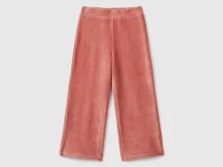 Wide chenille trousers