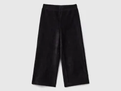 Wide chenille trousers