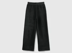 Wide chenille trousers