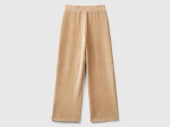 Wide chenille trousers