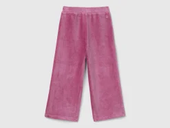 Wide chenille trousers