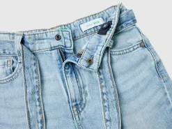 Wide fit jeans with sash
