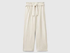 Wide fit trousers with lurex