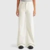 Wide fit velvet trousers