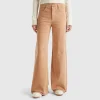 Wide fit velvet trousers