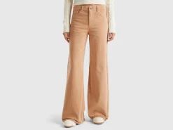 Wide fit velvet trousers