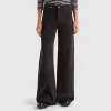 Wide fit velvet trousers