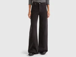 Wide fit velvet trousers